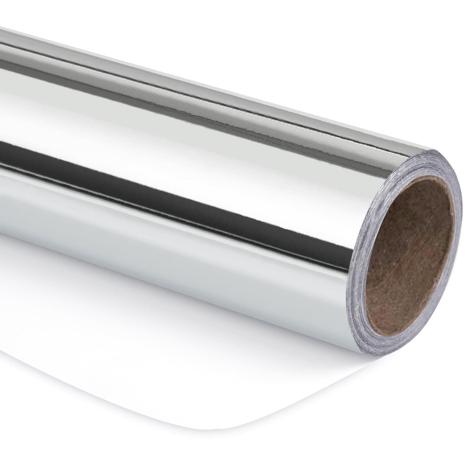 RUSPEPA Silver Metallic Wrapping Paper - Solid Color Paper Perfect for Wedding, Birthday, Christmas, Baby Shower - 17 Inches X 32.8 Feet