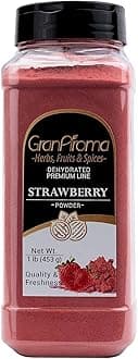 GranAroma Strawberry Fruit Powder, Juicy, Zesty, Perfect for Smoothies, Baking, Desserts, and Beverages (16 Ounce)
