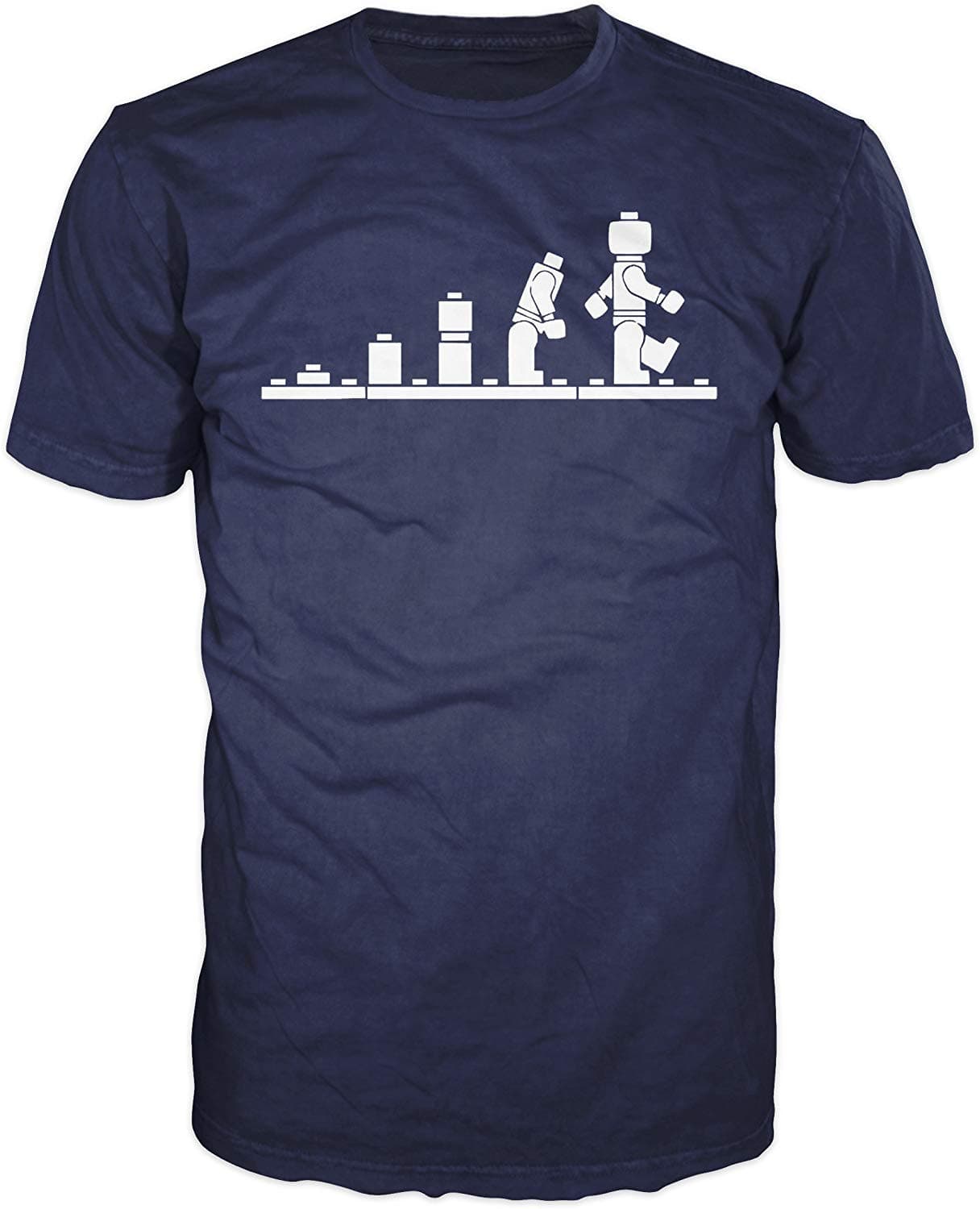 HaddawayLego Evolution Funny Nostalgia T-Shirt (Navy Blue) (L)
