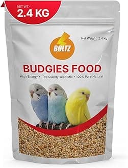 Bird Food for Budgies - 2400Gm, Natural & Healthy Premium Mix Seeds for Budgies, Daily Bird Budgies Food Seeds, All BirdsLife Stages for Everyday Feeding (Mix Seed, 2400Gm)…