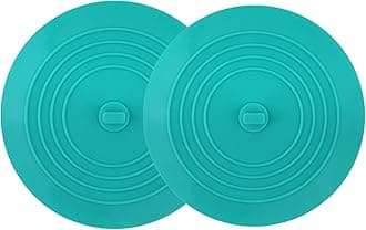 tifanso 2 Pack 6” Bathtub Tub Drain Cover Stopper, Large Silicone Suction Bathroom Drain Plug Hair Stopper, Bathroom Accessories for Kitchen and Laundry