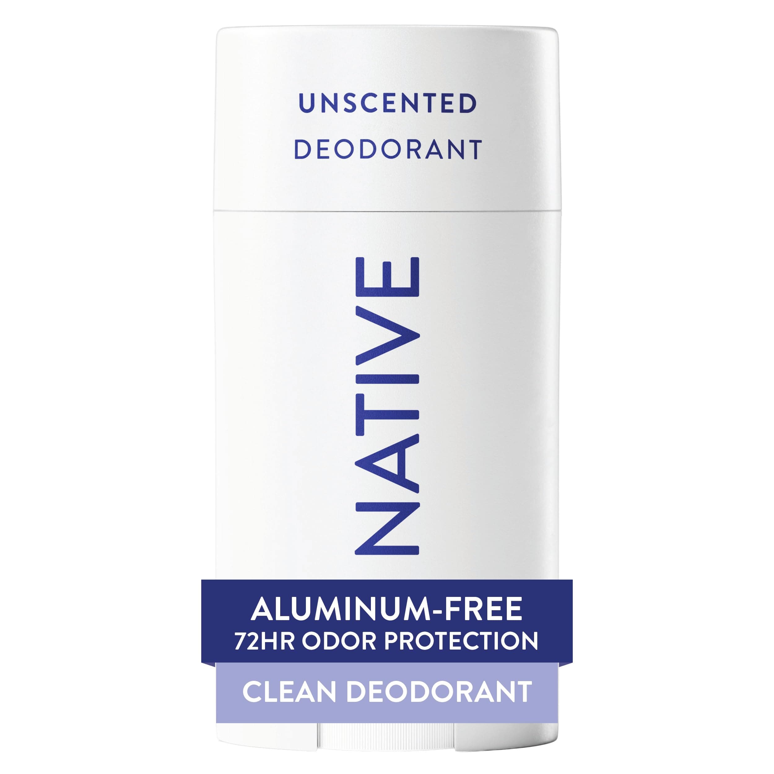 Native Deodorant Contains Naturally Derived Ingredients, 72 Hour Odor Control, Deodorant for Women and Men, Aluminum Free, Unscented 2.65oz