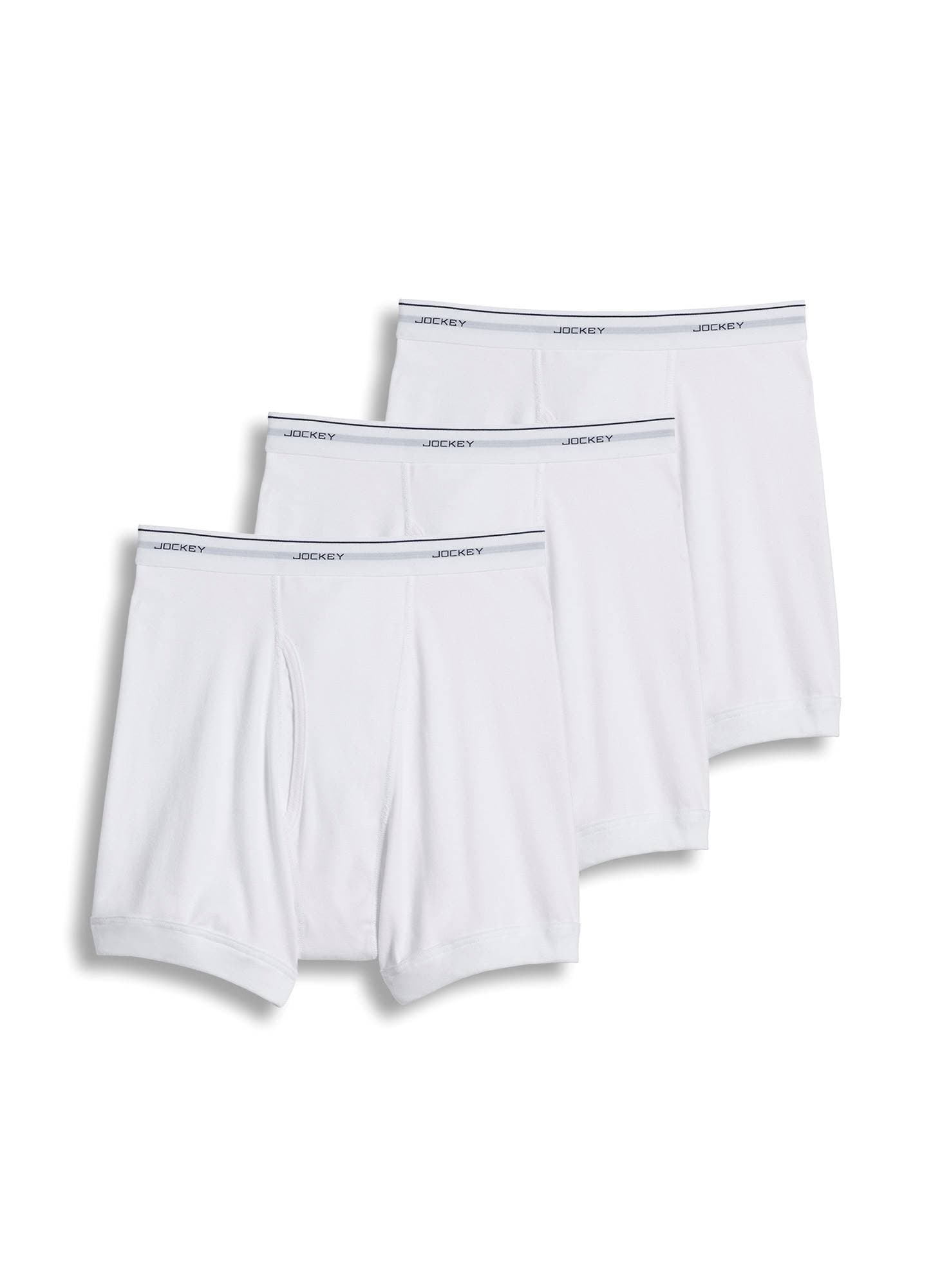 Men's Underwear Classic Boxer Brief - 3 Pack Large Diamond White