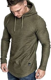 Mens Fashion Athletic Hoodies Sport Sweatshirt Solid Color Fleece Pullover
