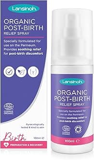 Lansinoh Organic Post-Birth Relief Spray, Herbal ingredients, 99% Natural Formulation, Clinically & Gynecologically Tested, Kind to Sensitive Skin, 100ml
