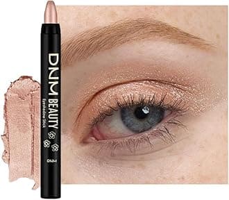 evpct Champagne Shimmer Cream Eye Shadow Sticks Brightener Pencils for Women, Metallic Champagne Eyeshadow Applicator Stick Pen Waterproof, Blendable Crease-Proof Stick Eyeshadow Shimmer Eye Makeup 74