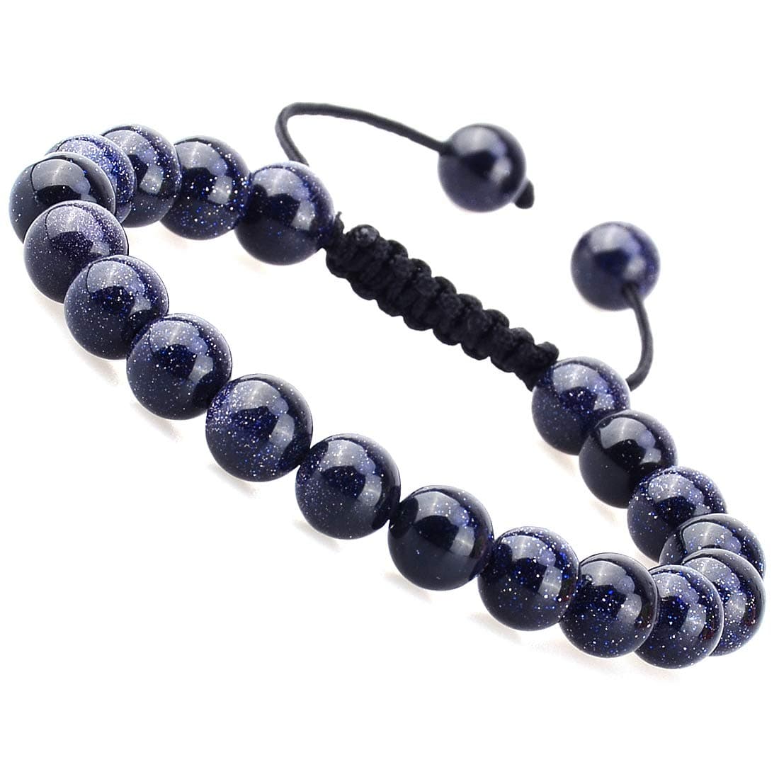 MASSIVE BEADS Natural Healing Power Gemstone Crystal Beads Unisex Adjustable Macrame Bracelets