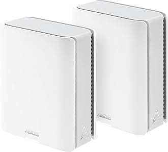 ASUS ZenWiFi BT6 Tri-Band WiFi 7 Mesh, 9.4 Gbps, 5800 sq.ft. (2pk), 2.5G WAN Port, Security and Parental Controls Included, Smart Home Master SSIDs, 4G & 5G Mobile Tethering- BT6 (W-2-PK)