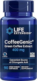 Life Extension, CoffeeGenic, Green Coffee Extract, 400 mg, 90 Veggie Caps