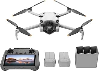 Mini 4 Pro Fly More Combo with DJI RC 2 (screen remote controller), Folding Mini-Drone with 4K HDR Video Camera for Adults, Under 0.549 lbs/249 g, 34-Min Flight Time, 2 Extra Batteries