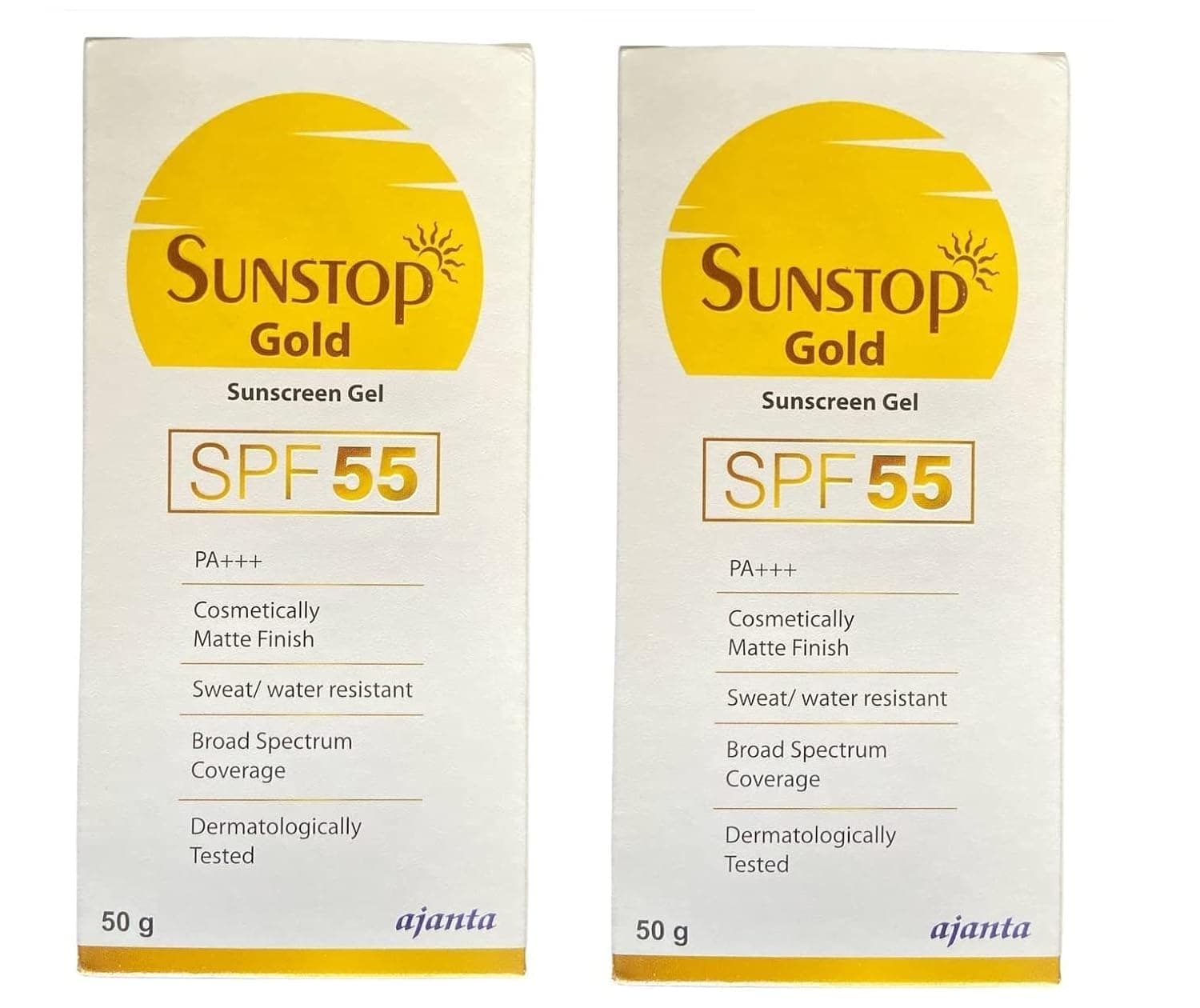 Madev SUNSTOP GOLD SUNSCREEN SPF 55 [50GM] PACK-2