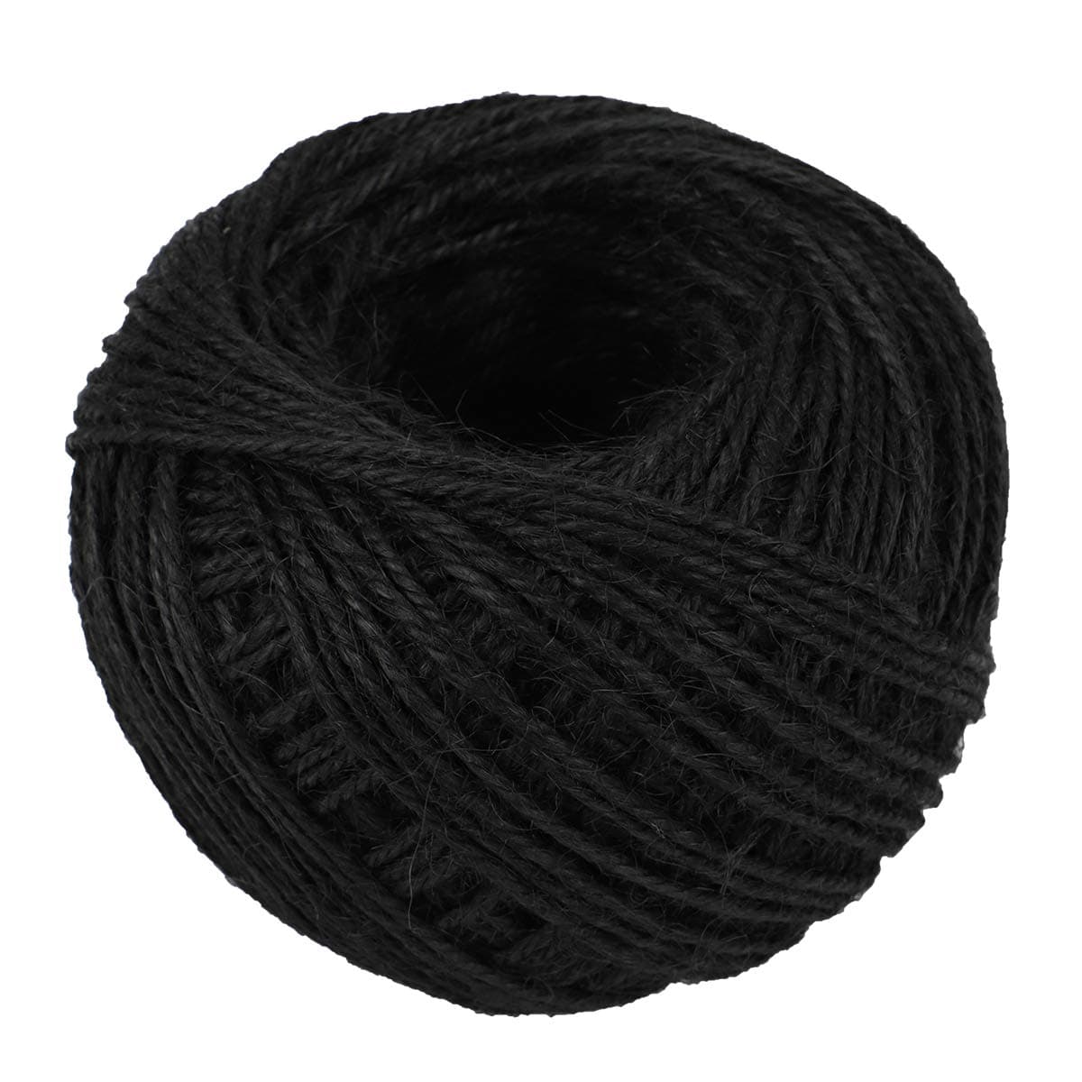 328 Feet Jute Twine Strong Cord Thick Rope String for DIY Art Craft Gift Wrapping Home Garden Deco (Black)