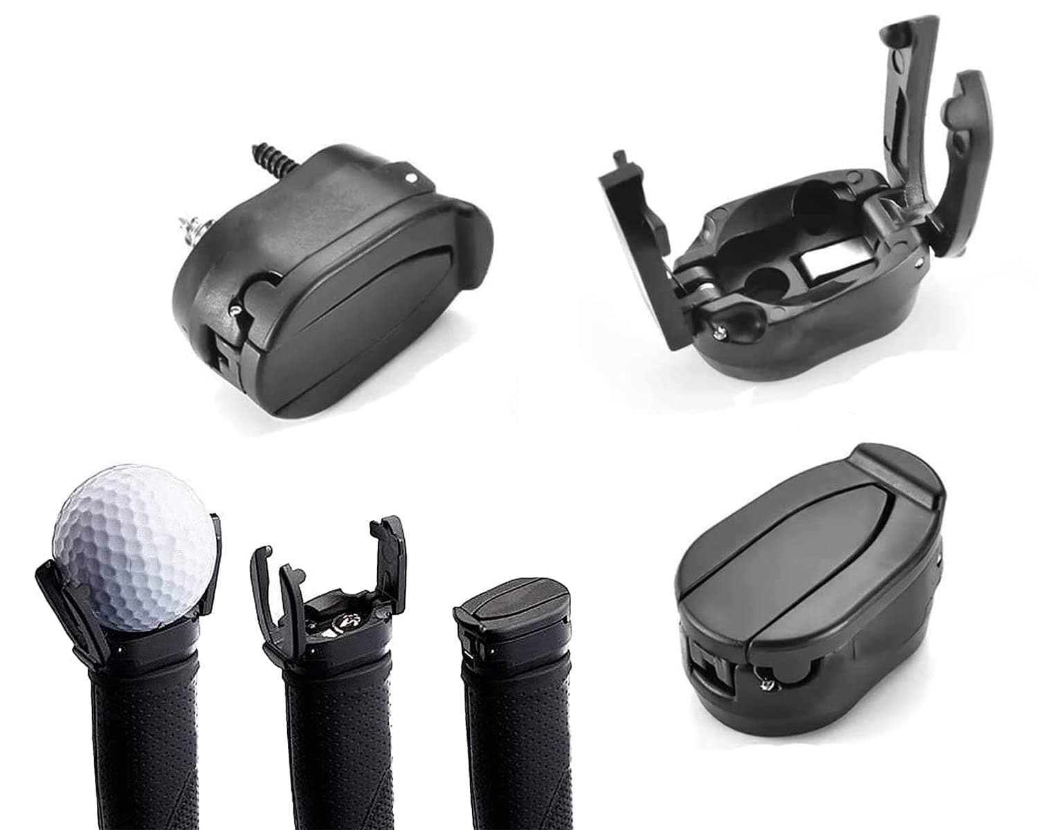 Golf Ball Pick Up Tool,Golf Ball Retrievers,Golf Ball Pick Up Retriever Grabber,Mini Foldable Plastic Claw Grabber Sucker Golf Accessories for Putter Grip(3 Pcs)