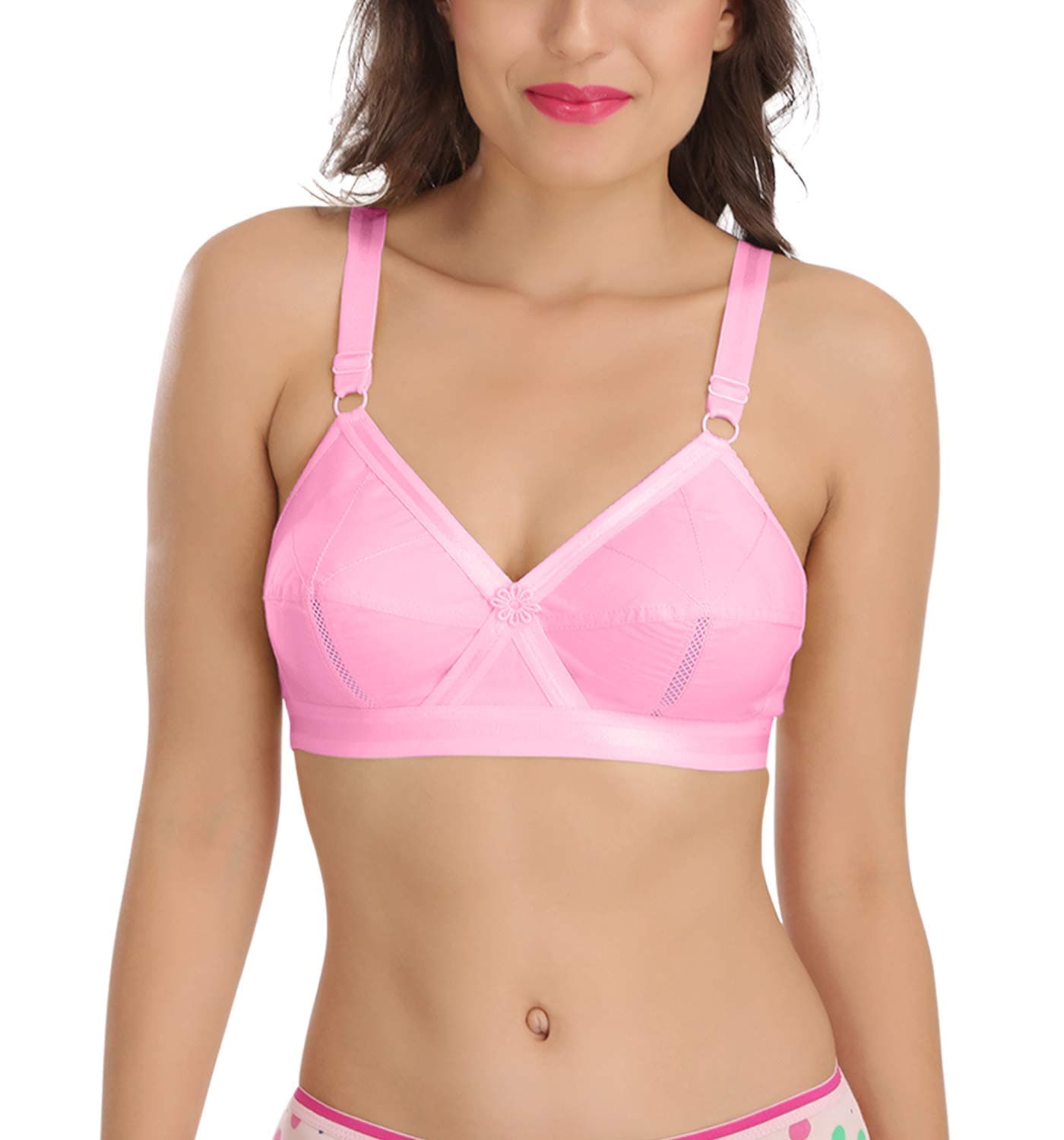 SONA Women's Cotton Non-Padded Wire Free Full-Coverage Bra