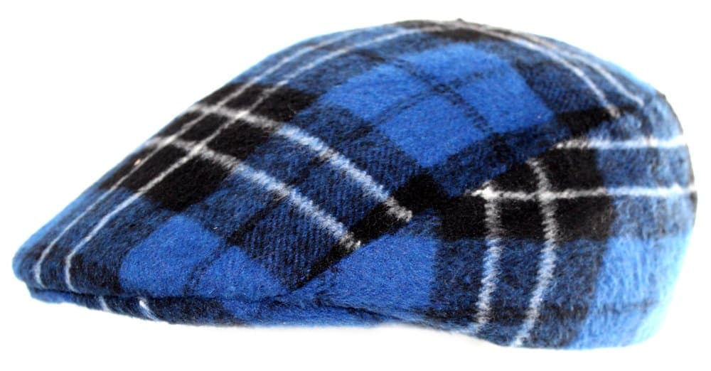 Tartan Traditions Scottish Blue Winter Flat Cap Small to Medium Size