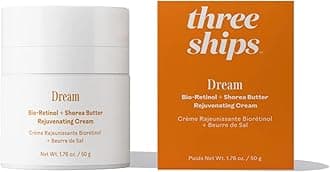 - Three Ships - Dream Bio-Retinol + Shorea Butter Rejuvenating Cream | Helps Even Skin Tone, Hydrate, Smooth | Cruelty-Free, Vegan, Paraben-Free, Sensitive Skin Safe (1.76 oz | 50 g)