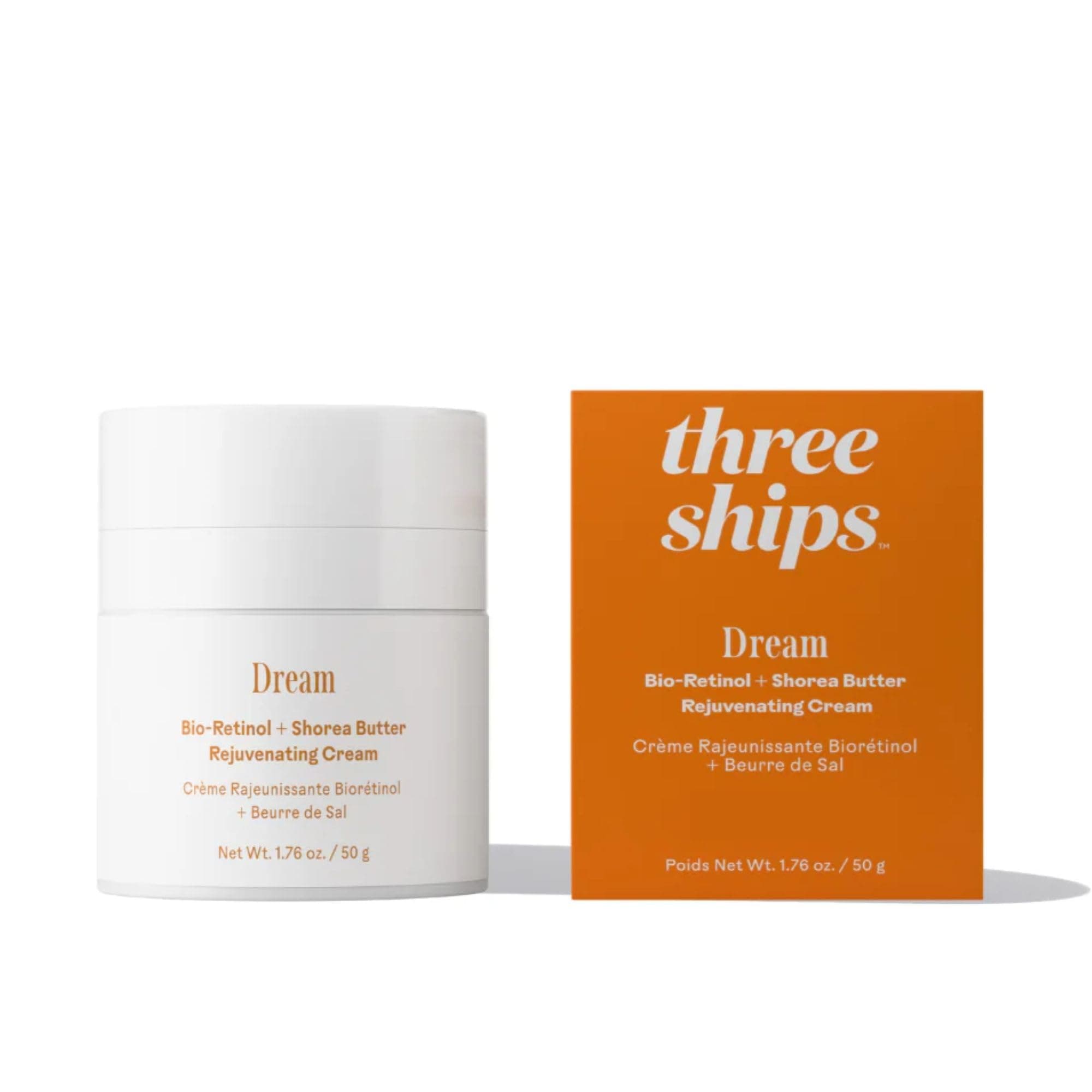 Three Ships Dream Shorea Butter Rejuvenating Night Cream with Bio-Retinol - Intensely Hydrates to Reveal Brighter, Smoother, Even Toned Skin (50g)