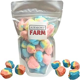 Freeze-Dried Candy Salt Water Taffy 2 oz - Cut To Bite Sized Pieces - Ships In Box - Deliciously Crunchy, Intense Flavor, Lightweight Snack (Shaved Ice)