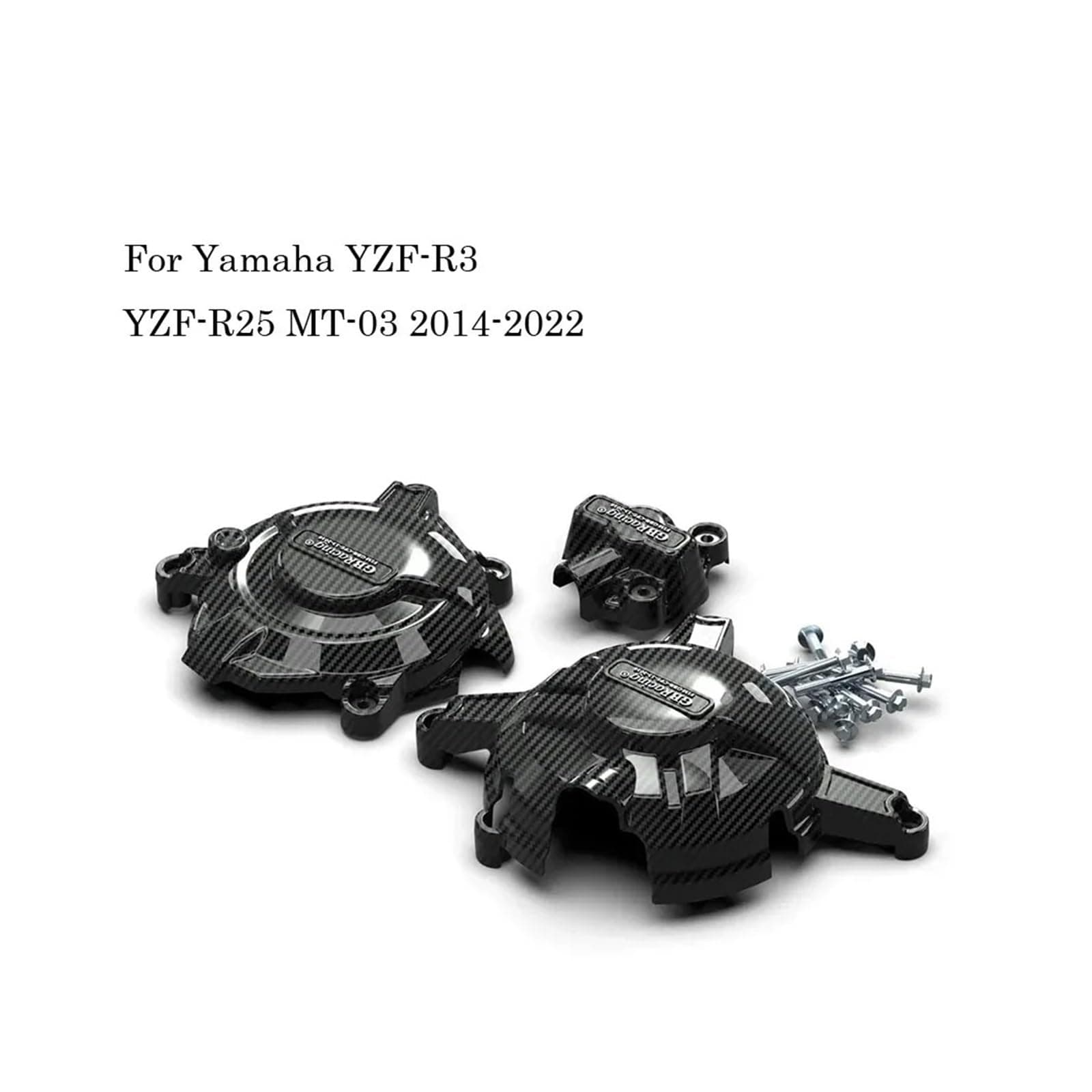 jiningxinxin Motorcycles Engine Covers Protectors Compatible With YZF-R3 YZF-R25 MT-03 For GB Racing Protection Set Case(ALTERNATOR-BK-1Pcs)