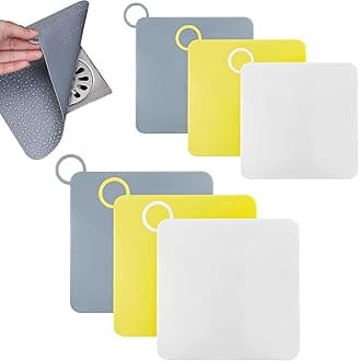 6 Pcs Silicone Tub Stopper Floor Drain Plugs Bathtub Drain Cover Anti-Odor Mat for Kitchen Bath Bathroom Toilet Kitchen and Laundry