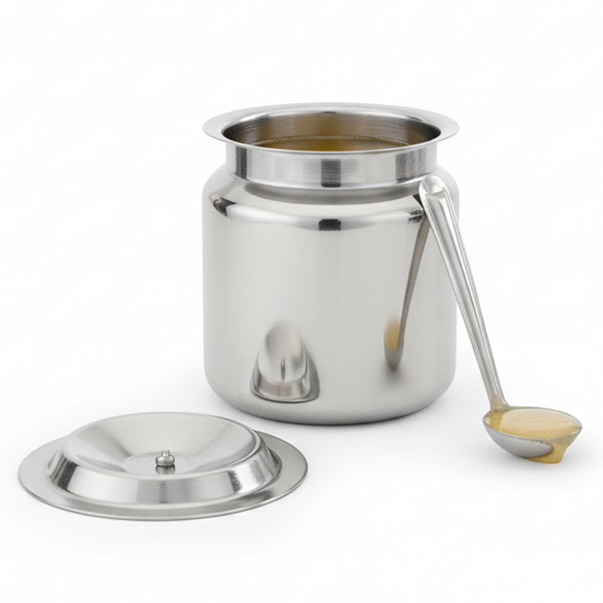 Stainless Steel Oil and Ghee Container for Kitchen I Multipurpose Oil Container with Lid I Capacity of 400 ml