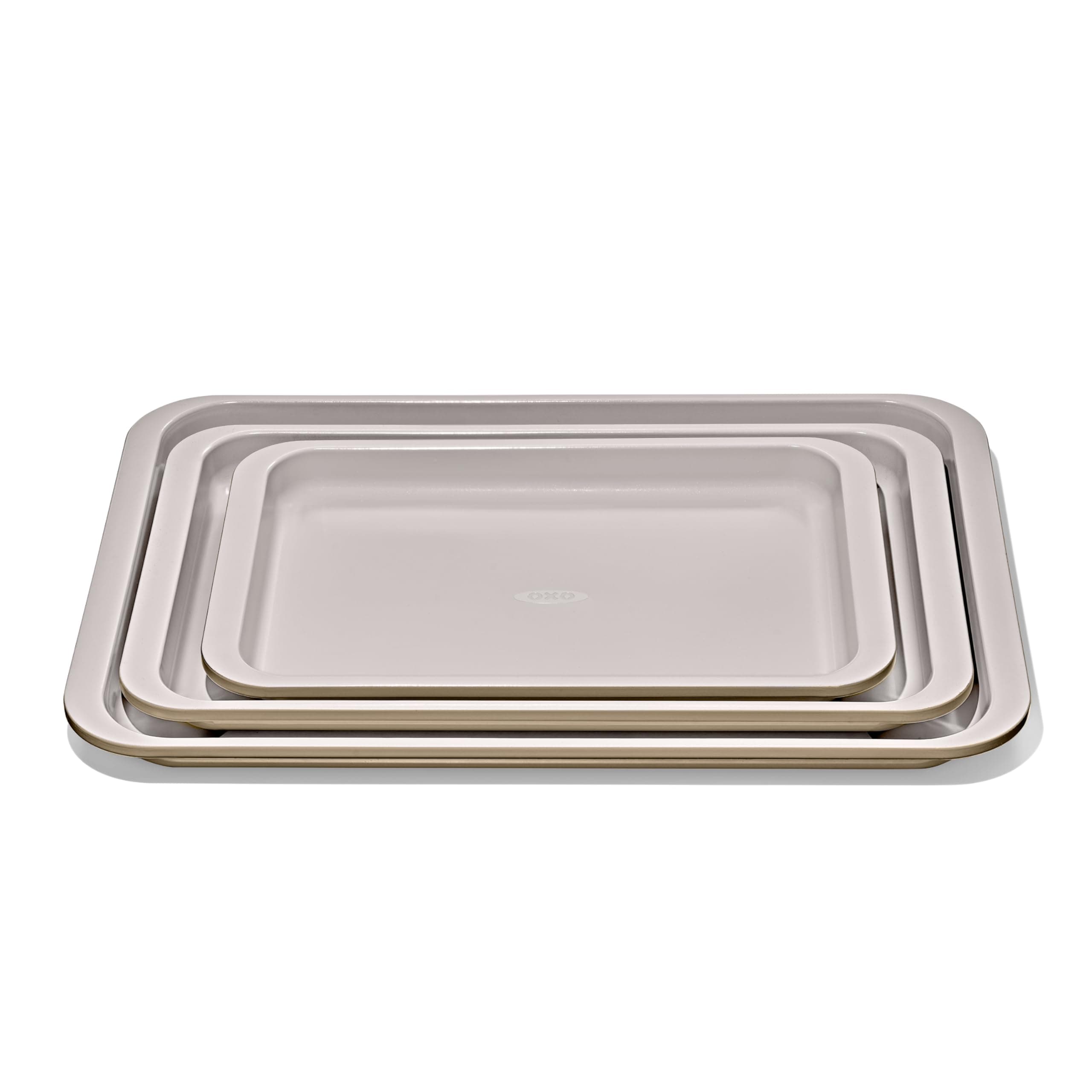 OXO Good Grips Non-Stick Pro Ceramic Coated Metal Bakeware 3-Piece Sheet Pan Set – Biscuit
