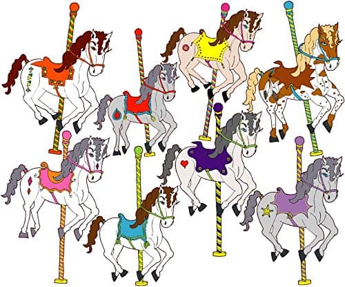 Carousel Horses Wall Decals/Stickers/Horse Wall Decor