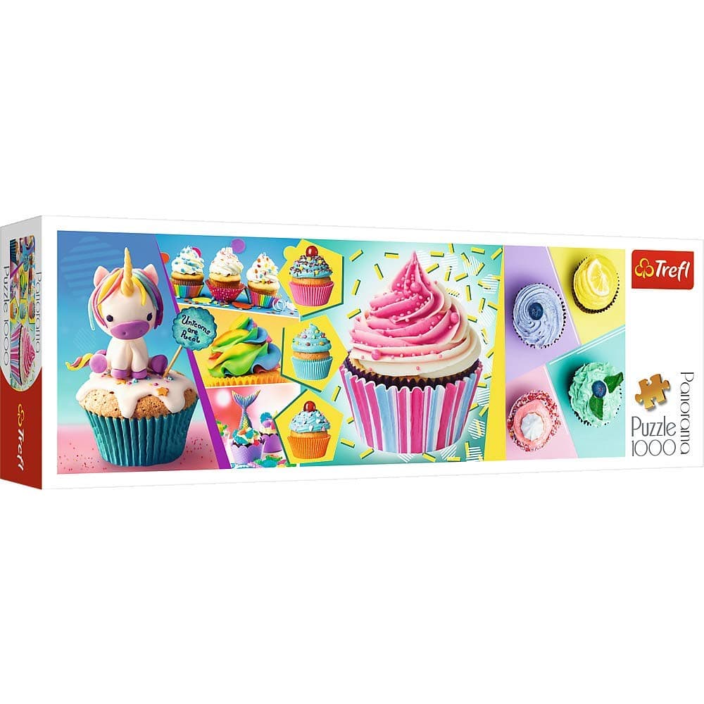 Puzzles - "1000 Panorama" - Colorful cupcakes