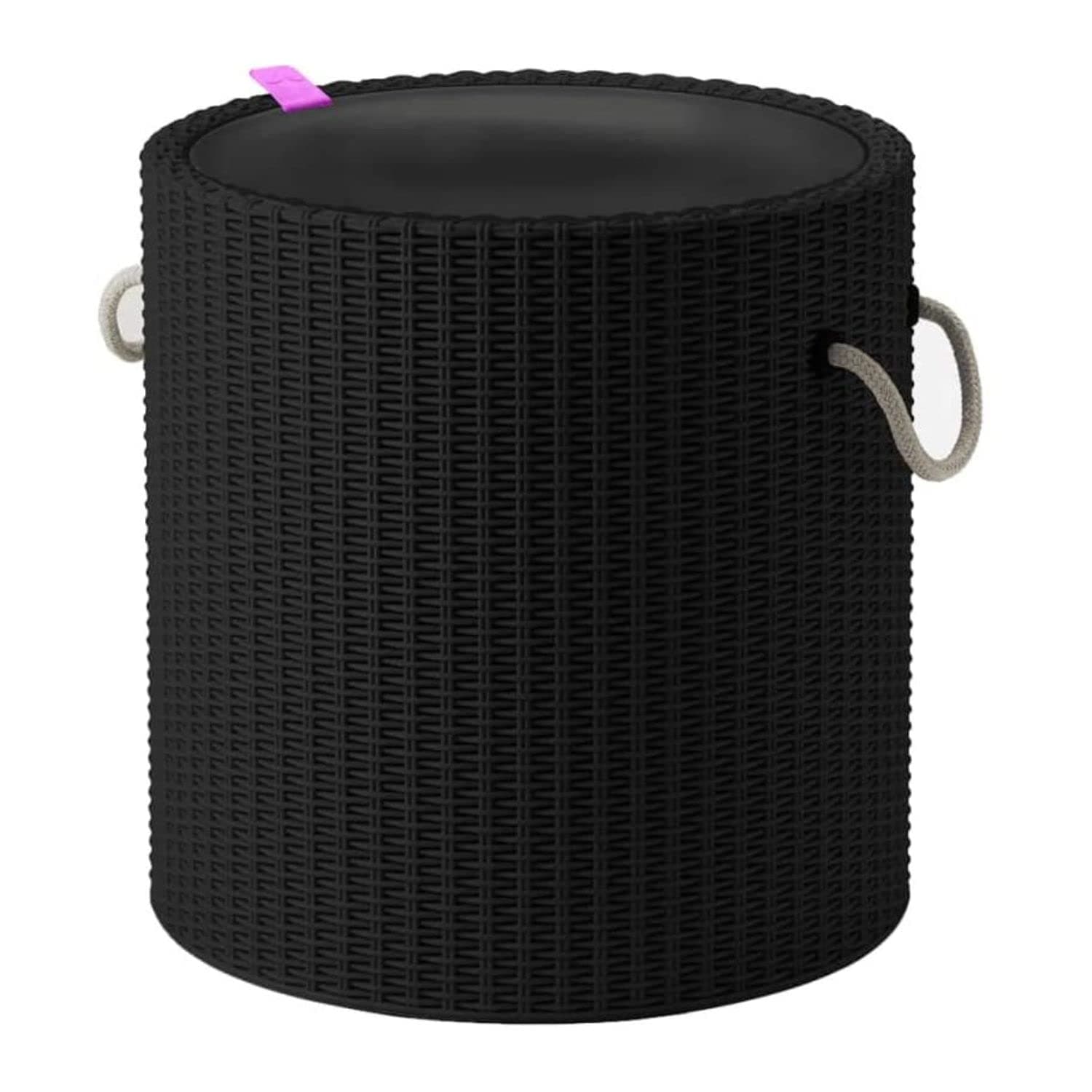 Keter Knit Cool Stool Outdoor 39L Cool Bar Ice Cooler Garden Furniture - Graphite