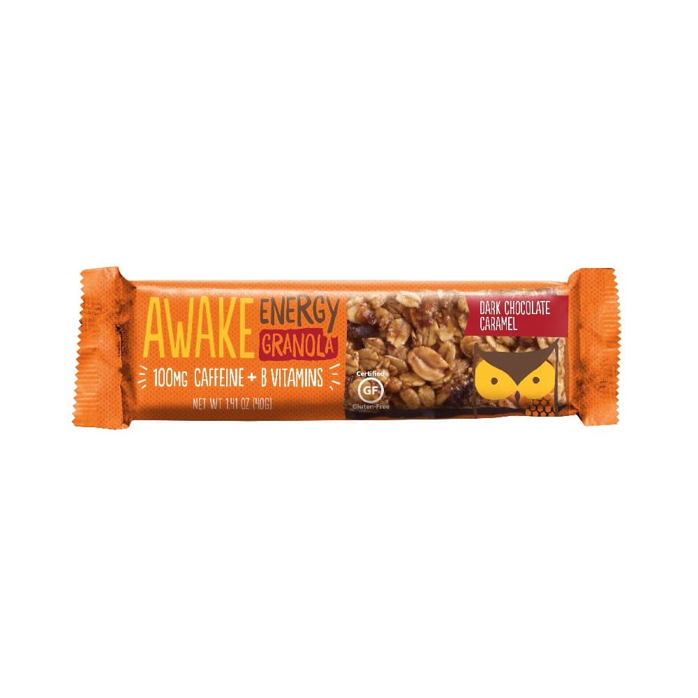 Awake Caffeinated Energy Granola Bar, Dark Chocolate Caramel, 16 Count