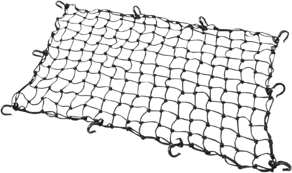 PowerTye 24in x 36in Elastic Cargo Net with 10 Adjustable Hooks and Tight 2in x 2in Mesh.
