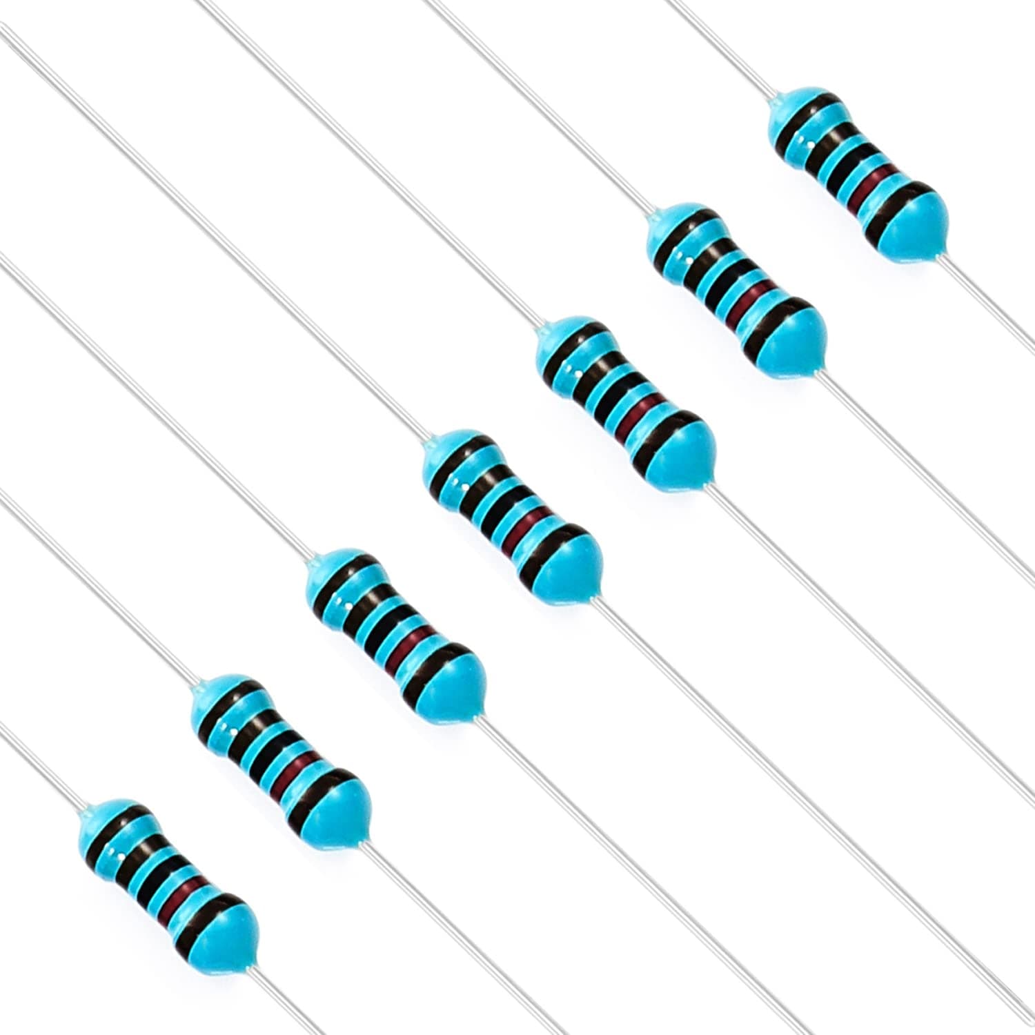 Chanzon 100pcs 1/4W (0.25W) 1.2K Ω ohm 1k2 Metal Film Fixed Resistor 0.01 ±1% Tolerance 1.2KR MF Through Hole Resistors Current Limiting Rohs Certificated
