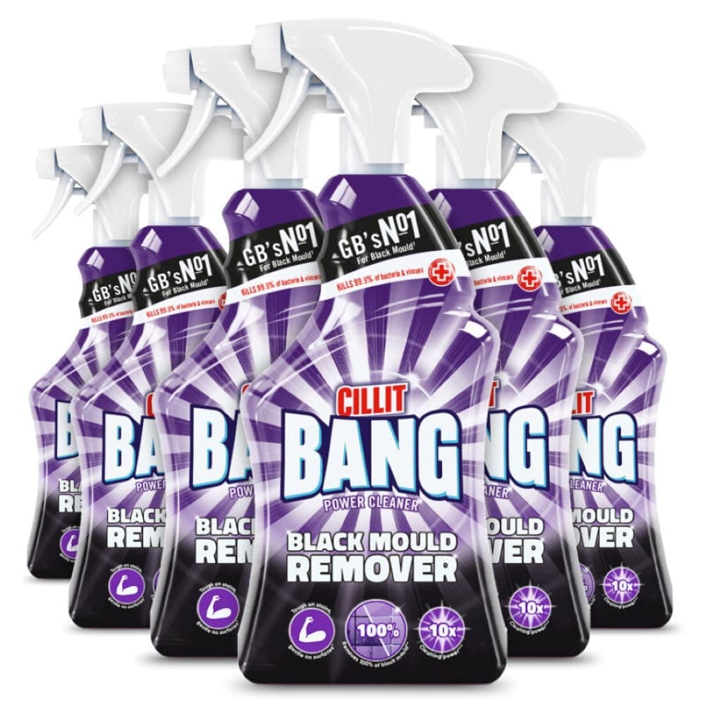 Black Mould Remover Spray I Removes Mould, Mildew & Dirt I Size: 750ml (Pack of 6) Packaging may vary