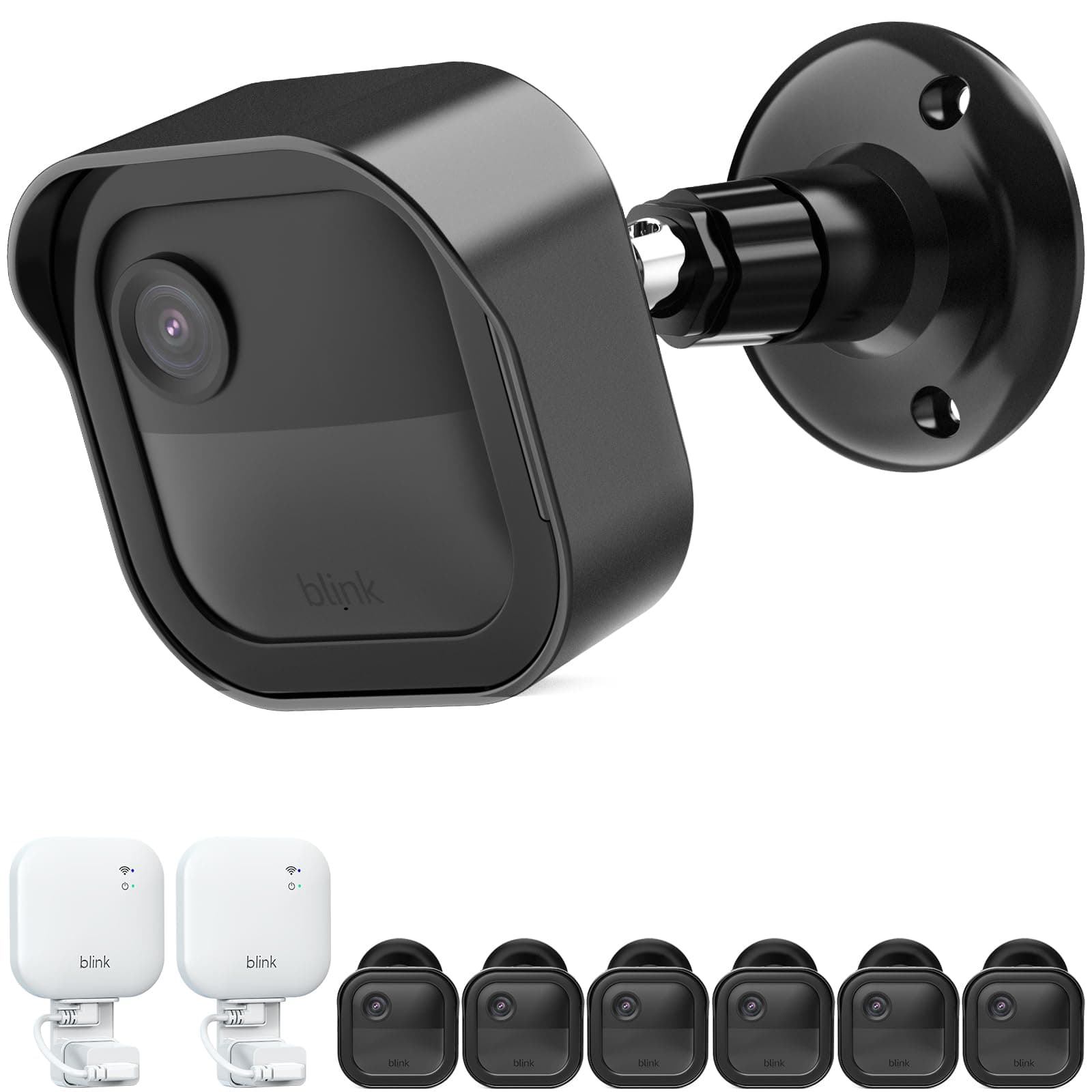Camera Mount for Blink Outdoor 4 (4th Gen) & Blink Outdoor (3rd Gen), 6 Pack Weatherproof Protective Housing and 360° Adjustable Mount with 2 Pack Sync Module 2 Mount