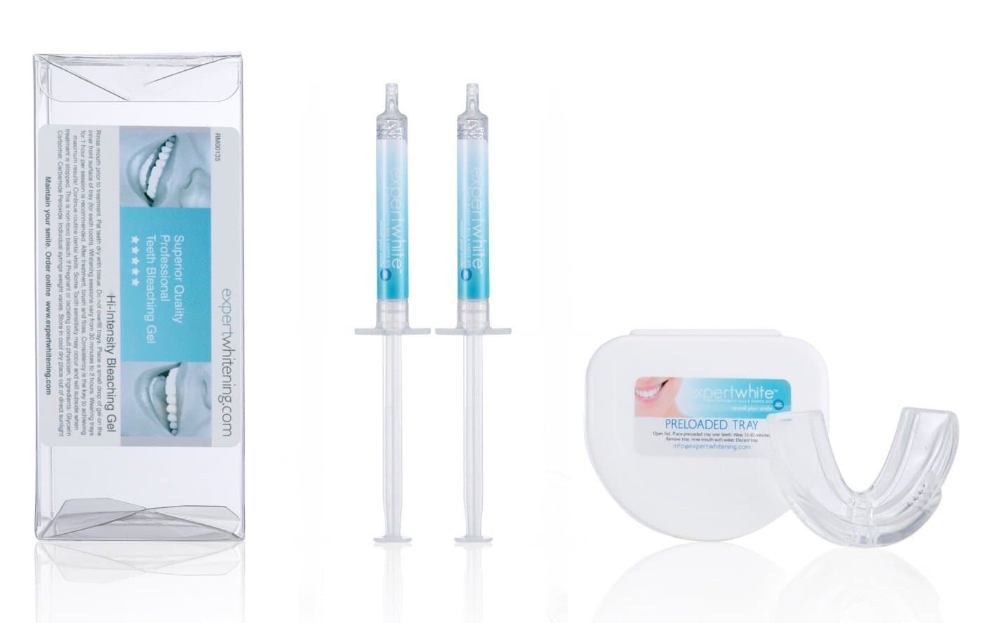 Expertwhite Extreme 44 Teeth Whitening Kit (Includes: Thermoform Tray which Shapes to Your Teeth & 2 Syringes of Strongest 44% Teeth Whitening Gels). Whiten Your Teeth 10 Shades for Brilliant White Teeth. 15 Minutes once per day.