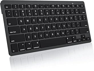 Bluetooth Keyboard Compatible with Mac, Compact Wireless Keyboard Compatible with MacBook Pro/Air, iMac, Mac mini/Pro Laptop and PC, Dark Black