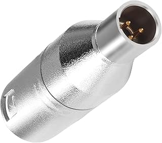 XLR to Mini XLR Headphone Mic Converter Adaptor - Balanced Audio Connector for Microphone, Camera, Camcorder, Speaker