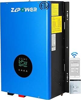 UL1741 48V Inverter 10KW Solar Off Grid Inverters 110/220Vac Low Frequency DC 48V AC Input 240V AC Output 120V/240V Split Phase Pure Sine Wave Power with 2x80A MPPT Charger Controller 10000W