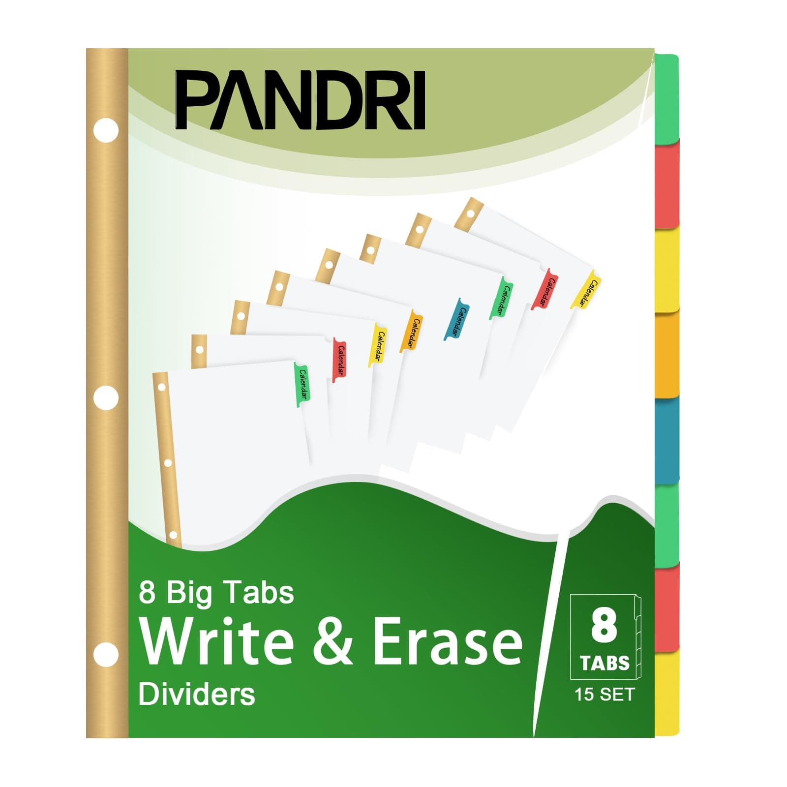 - Binder Divider, PANDRI 120 Pack Binder Index White Dividers with 8 Tabs, Letter Size Paper Binder Divider for School Office Home Business