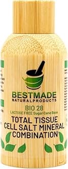 Bestmade Total Tissue Cell Salt Mineral Combination, BIO28 Lactose-Free - Helps Body Absorb Nutrients, Increases Energy Levels, Improves Sleep Patterns, and Restores Vitality, Vegan, 350 Pellets