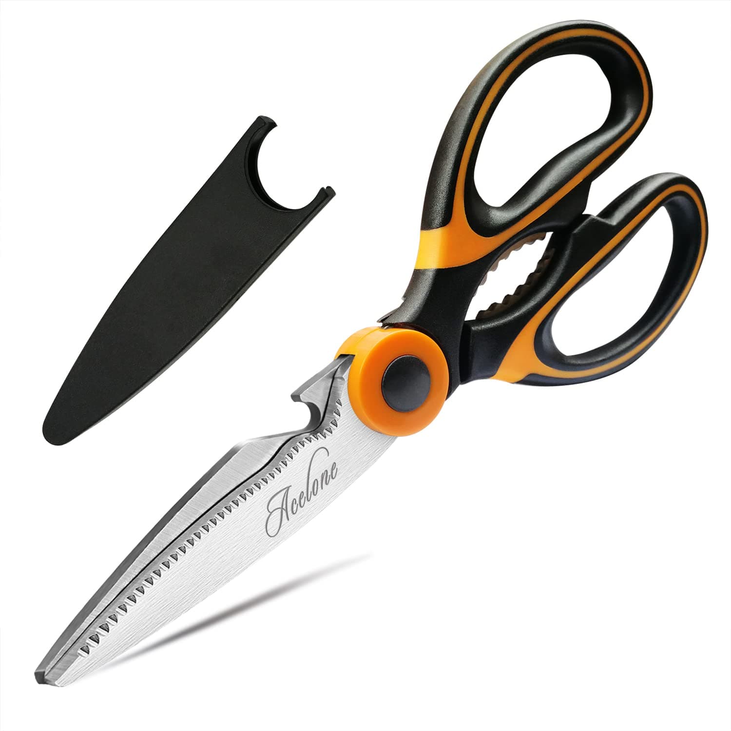 Acelone Kitchen Shears,Premium Heavy Duty Shears Ultra Sharp Stainless Steel Multi-function Kitchen Scissors for Chicken/Poultry/Fish/Meat/Vegetables/Herbs/BBQ…