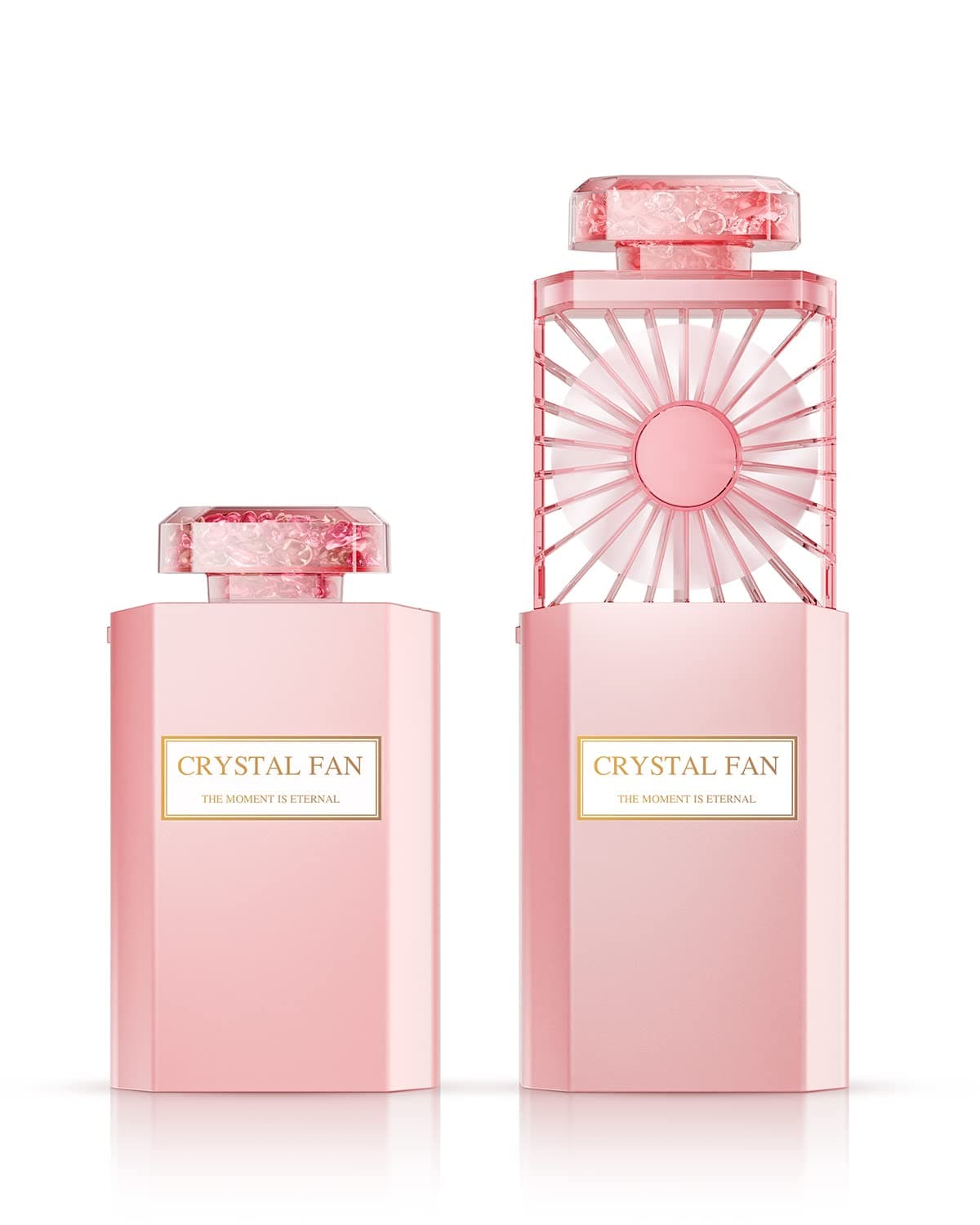 LIGHTDESIRE Handheld Mini Personal Fan with Fragrance Discs, Quiet Retractable, Cooling Portable Rechargeable 3 Speeds Mode Lady Small Fan for Desk Travel Makeup(Pink),Best Gifts for Women