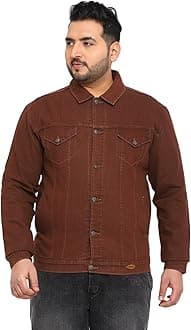 Urbano Plus Men's Regular Fit Washed Full Sleeve Denim Jacket