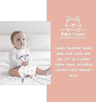 Baby Shower Gifts, Baby Girl Gifts Basket, Unique Baby Gift Essential Stuff Set - Baby Lovey Blanket New Born Bibs Socks Wooden Rattle & Greeting Card, Newborn Baby Gift Set (Fox, Pink)