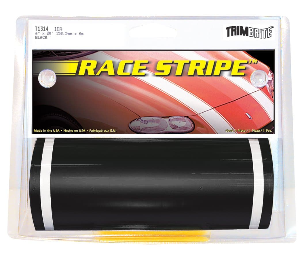 Trimbrite T1314 Racing Strip Black 6"" X20'