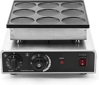 Upgrade 9-Hole Muffin Machine Fast Heating Doayaki Machine Round Waffle Machine 900W Fast Hot Muffin Machine US Standard 110V