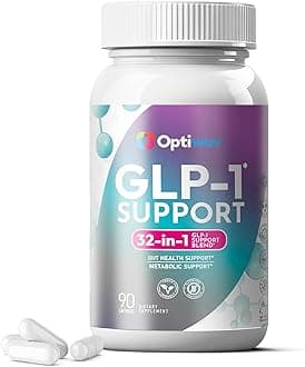 GLP-1 Support Supplement for Weight Loss - 32-in-1 GLP1 Support with Probiotics for Women & Men - Natural Daily Oral Support to Boost Fat Burn Metabolism & Gut Health - Vegan Gluten Free