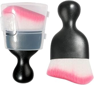 AOCISKA Car Interior Detailing Brush,Soft Bristle Cleaning Brush Car Detailing Brush Dusting Brush,Car Interior Cleaning Tool,Auto Detail Brush Car Dash Duster Brush (Black&Rose with Cap)