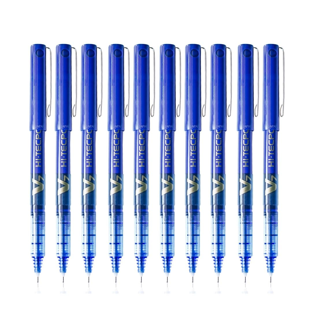 V7 Roller Fine Ball Pen Pack of 10 (Blue Ink)
