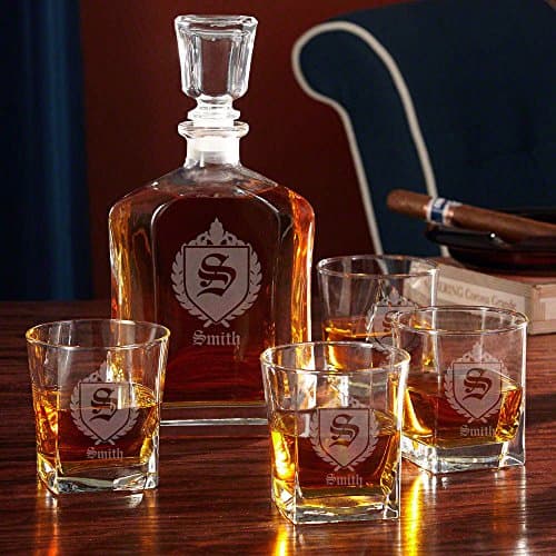 Oxford Monogrammed Whiskey Gift Set with Decanter (Personalized Product)